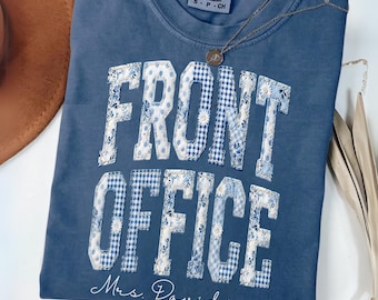 Comfort Colors Front Office Crew Shirts Personalized School Staff T-shirt Custom Office Staff Team T-shirt Back to School Front Office Gift