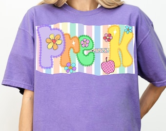 Comfort Colors Pre-K Teacher Shirt, Pre-K Squad, Preschool Crew, PreK Teacher Shirt, Pre-K Teacher Team Shirts, PreK TShirt, Pre K T-Shirt