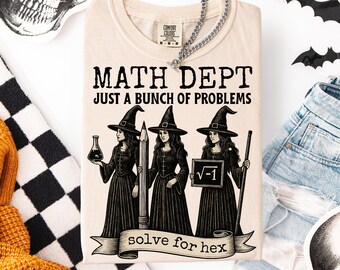 Comfort Colors Halloween Math Teacher Shirt Math Lover Shirt Spooky Teacher Shirt Trick or Treat Teacher Appreciation Halloween Teacher Gift