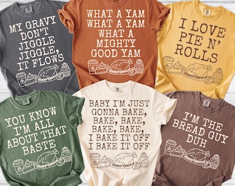 Family Thanksgiving Shirts Thanksgiving Group Shirt Funny Thanksgiving Party Matching Thanksgiving T-Shirts Friendsgiving Group Pun Shirts