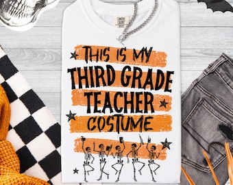 3rd Grade Halloween Teacher Shirt Third Grade Halloween Teacher Group Halloween Elementary School Tee Spooky Teacher Gift Comfort Colors
