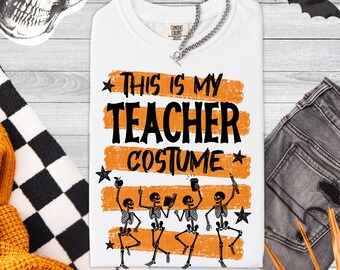 Halloween Teacher Shirt Comfort Colors Spooky Teacher Shirts Halloween Gift for Teacher Ghost Teacher Tee Fall Autumn Teacher Costume Shirt