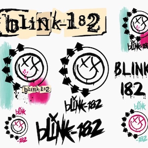 Blink 182 Svg, Blink 182 Png, Blink 182 shirt, Blink 182, Blink 182 patch, Blink 182 sticker, Blink 182 Smile Spray-paint Logo,Png Cut Files