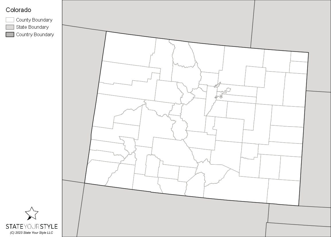 Colorado Maps With Counties [DIGITAL DOWNLOAD] - Etsy