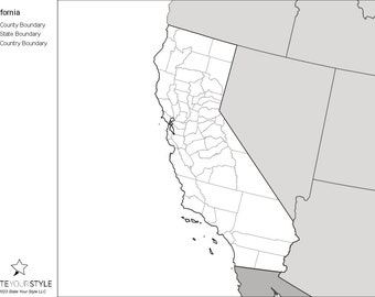 California Maps with Counties [DIGITAL DOWNLOAD]