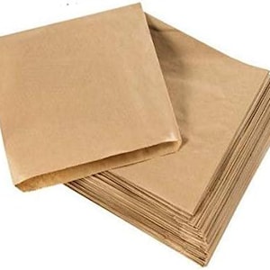 Brown Greaseproof Paper Bags | Eco Kraft Food Bags for Sandwiches, Bakery, Snacks and Takeaway | Grease-Resistant and Food Safe