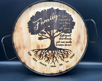 Árbol genealógico personalizado de madera Trey