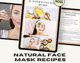 50 natürliche Gesichtsmaske Rezepte | Handmade Hautpflege Ratgeber | Digitaler Download