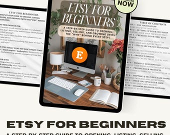 Etsy for Beginners Guide | Start & Grow Your Shop | Digital Download PDF