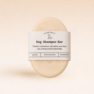 Natural Oatmeal Dog Shampoo Bar, Sensitive Skin Soothing Wash, Aloe Vera Coconut Oil Grooming