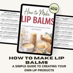 E-boek met recepten voor natuurlijke lippenbalsem | Handleiding voor beginners over huidverzorging | Digitale download