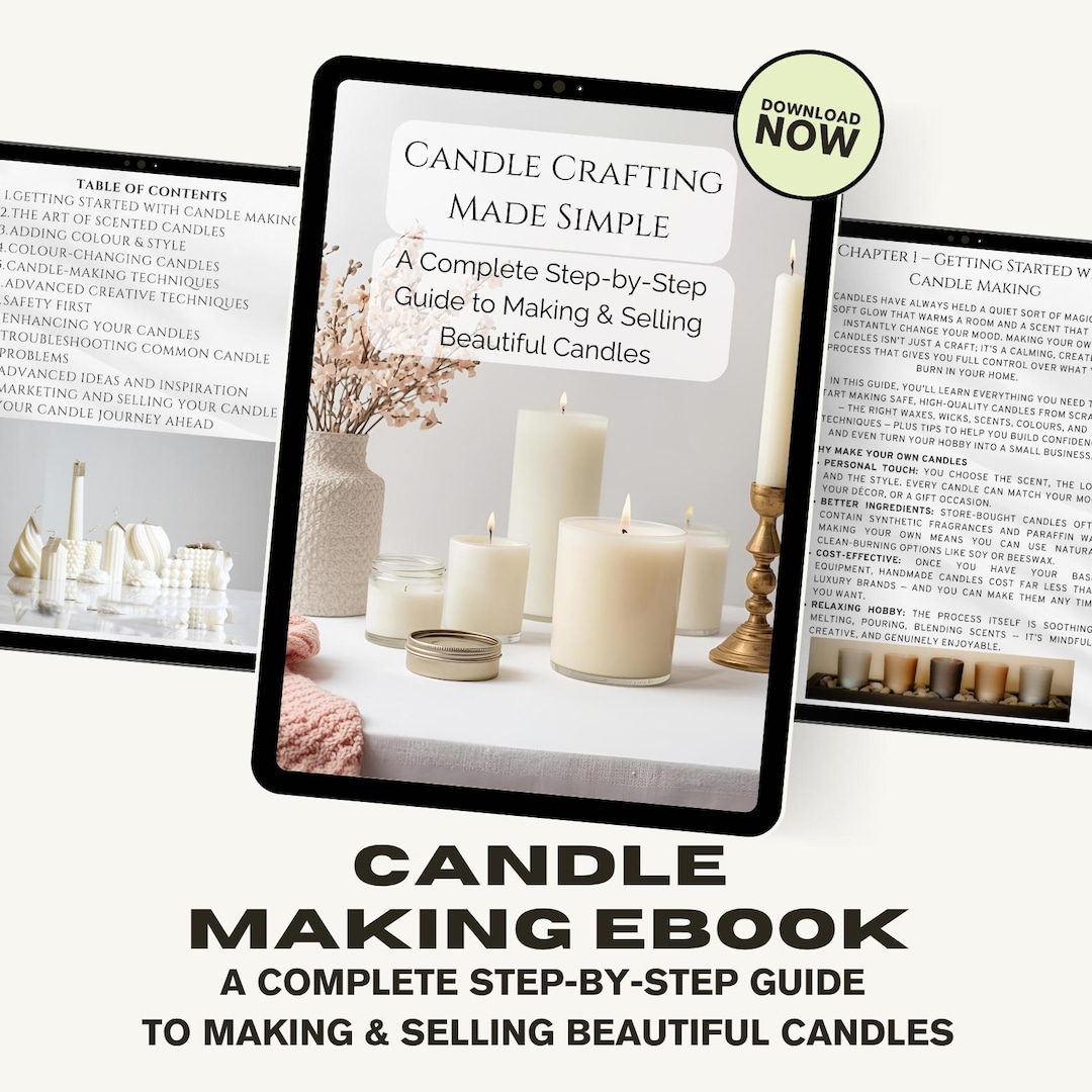 Candle Making Ebook | Step by Step Create & Sell Guide | Digital ...