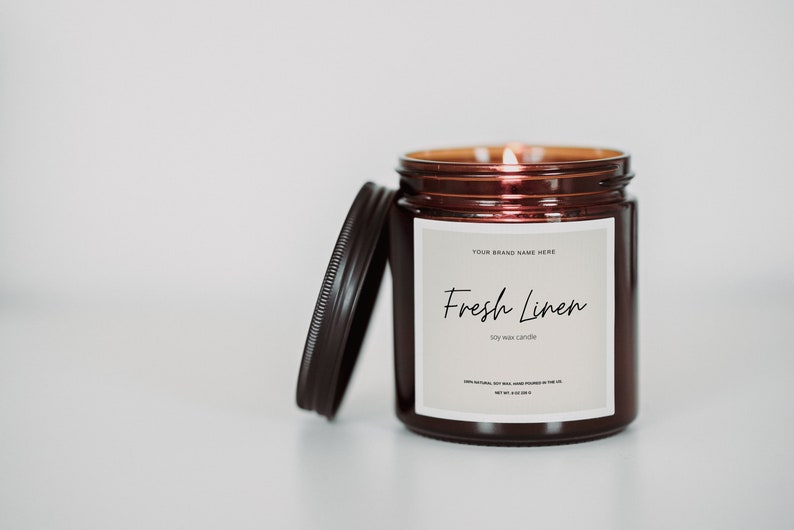 Editable Candle Label, Create Your Own Candle Label, Modern Printable