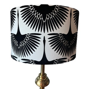 Lampshade Drum lampshade crane lamp shade unique lampshade black and white lampshade custom lampshade lamp shade