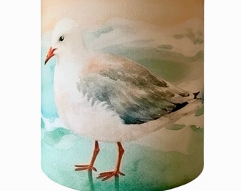 Lamp shade unique lampshade seagull lampshade coastal lampshade seaside lamp