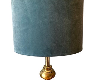 Lamp shade Drum lampshade  lamp shade unique lampshade neutral lampshade custom  luxury lampshade teal lamp shade velvet lampshade