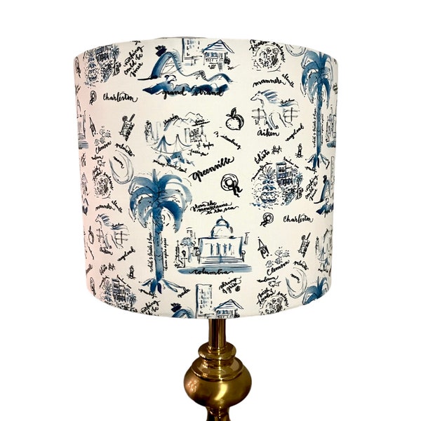 South Carolina lamp shade unique lampshade cities lampshade custom designer lampshade  lamp luxury lampshade