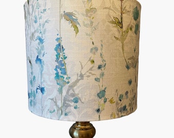 Floral Drum Lampshade, Unique Fabric Shade