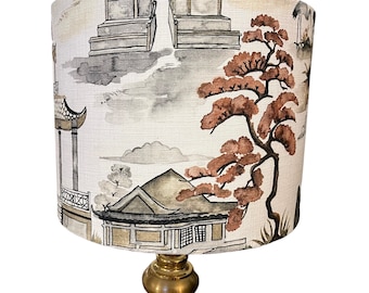 Lampshade Drum lampshade Asian lamp shade oriental lamp unique lamp geisha lamp statement lampshade pagoda lampshade