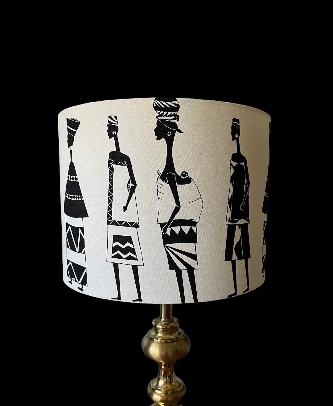 Lampshade Drum Lampshade African Lamp Shade Unique Lampshade Hand Made Lampshade Custom