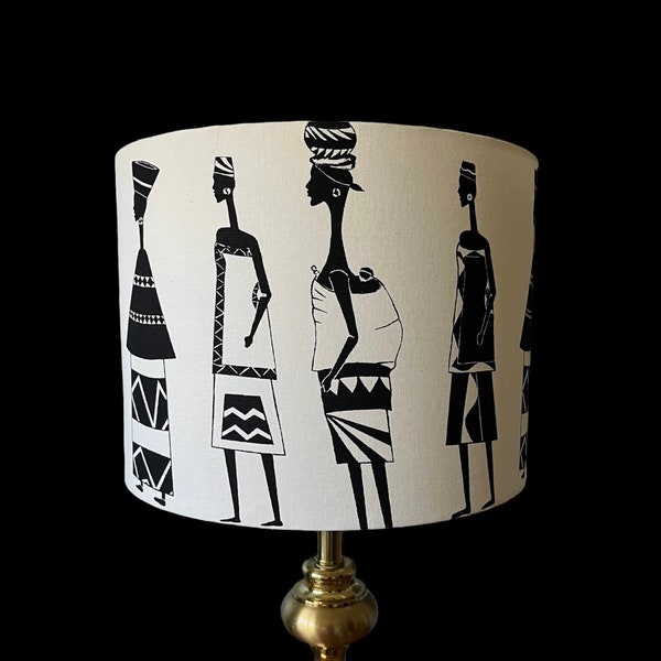 Lampshade Drum lampshade African  lamp shade unique lampshade hand made lampshade custom lampshade South African lamp