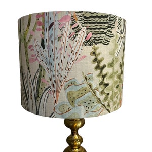 Lamp shade Drum lampshade  lamp shade unique lampshade neutral lampshade custom  luxury lampshade floral lampshade