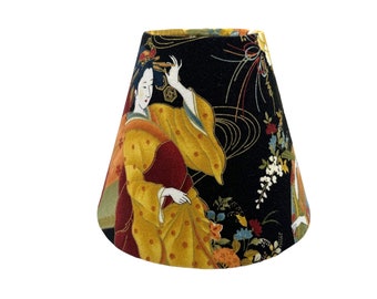 Lampshade Drum lampshade geisha lamp shade Japanese lamp unique lampshade  lampshade oriental lampshade