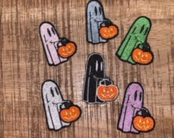 Trick or Treating Ghost Embroidery Patch
