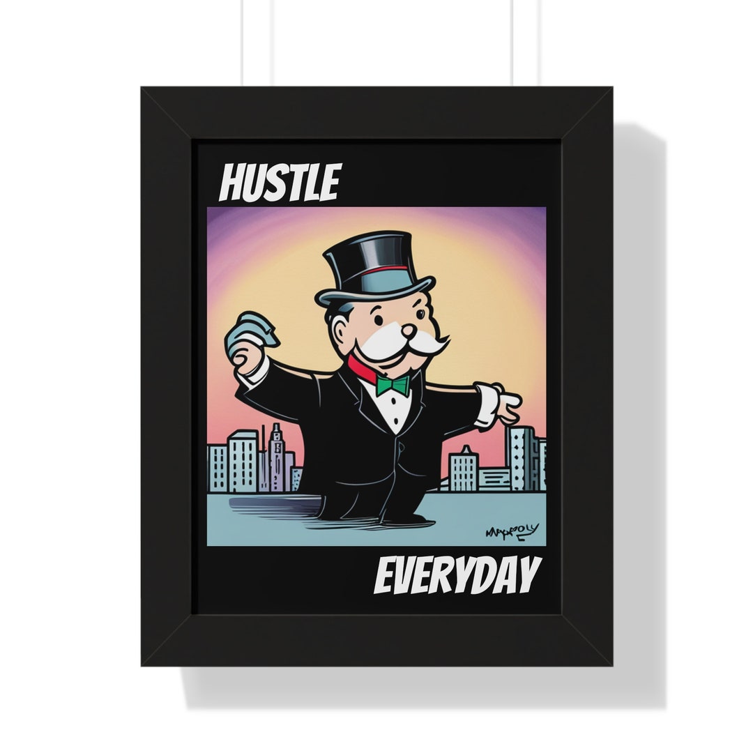 Monopoly Motivational Poster Inspirational Quote Canvas Etsy