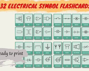 Schede didattiche sui simboli elettrici ed elettronici / Formazione professionale (download immediato)