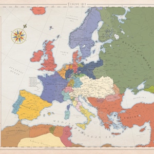 Europa 1815, historische kaart