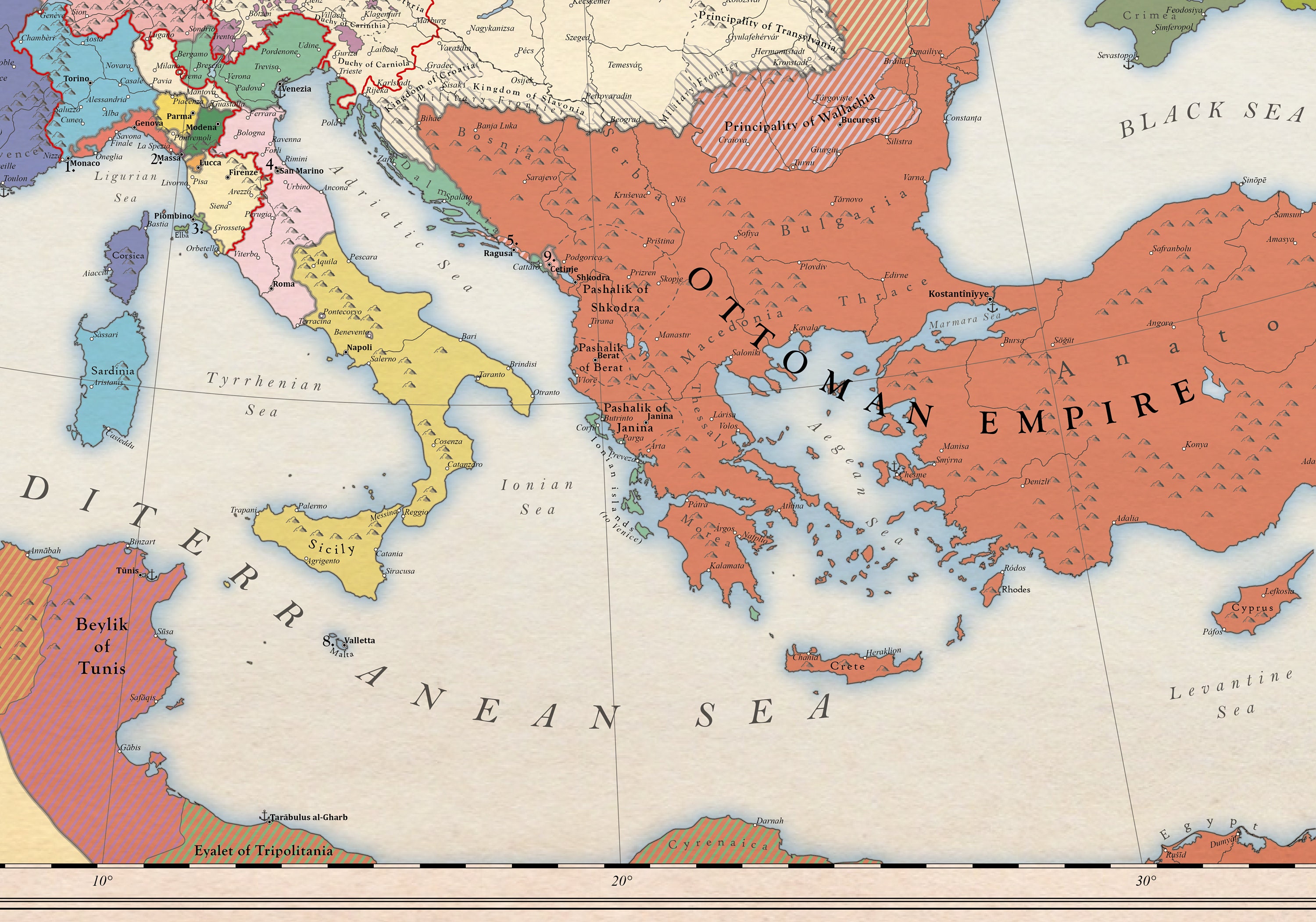 Europe 1789, Historical Map - Etsy