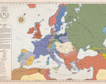 Europe 1812, Historical Map