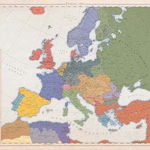 Europa 1900, historische kaart