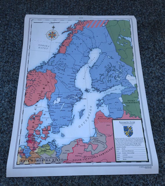 1614年 S. Munster 古地図 スウェーデンの古地図 1614年 S. Munster 古地図 スウェーデンの古地図 Map of