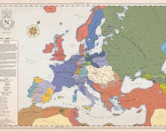 Europe 1812, Historical Map