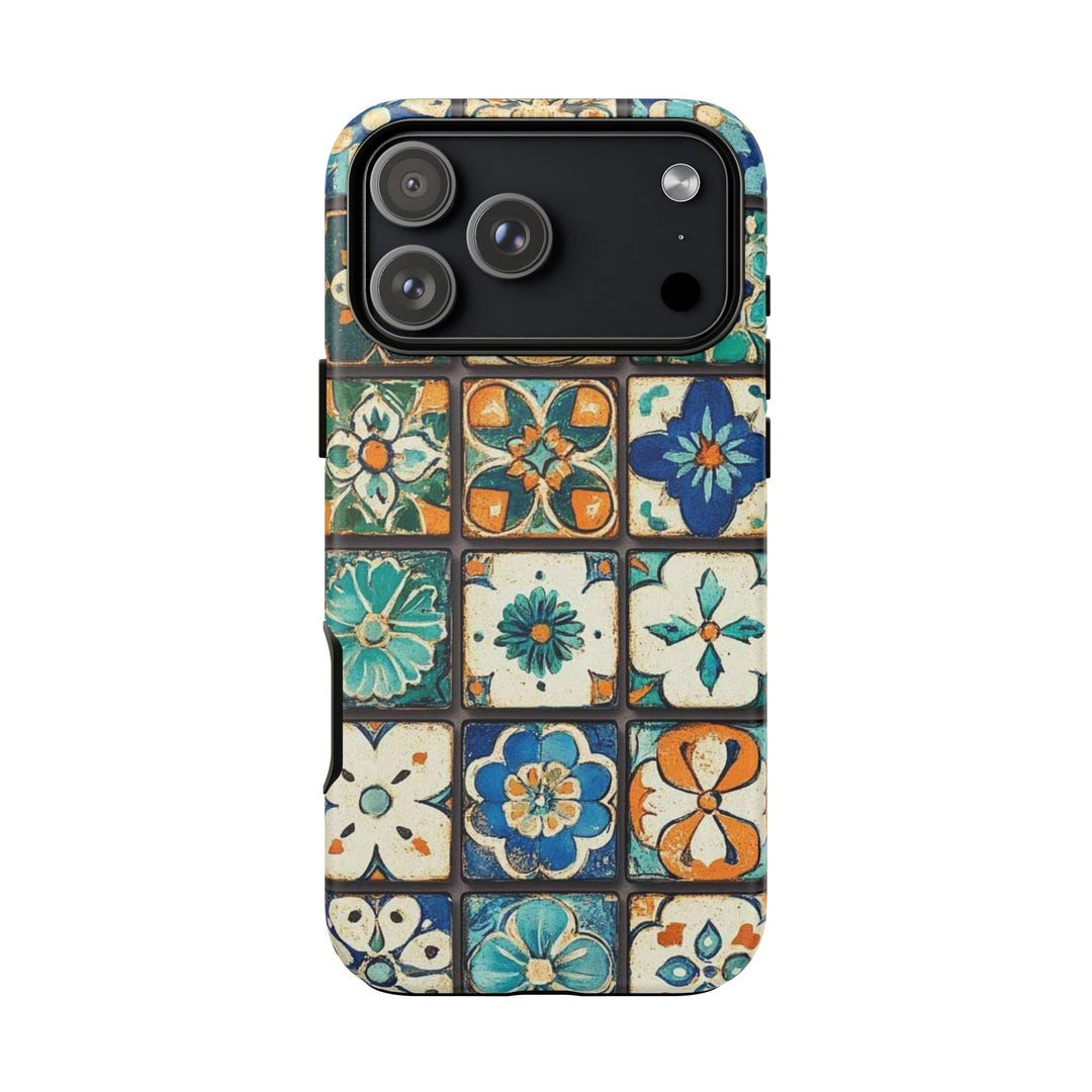Funky Tile Aesthetic Full Print iPhone 17 16 Pro Max, Samsung Galaxy ...