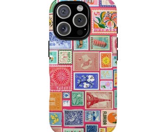 Funda para teléfono con estampado vintage para iPhone 17 16 15 14 Pro Max, Samsung Galaxy, Google Pixel, estilo viajero.