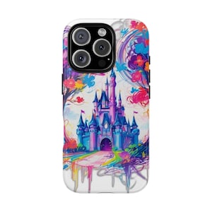 Custodia per telefono con acquerello Magical Castle, custodia per telefono Castle, custodia per telefono Princess Castle Family, il posto più felice sulla Terra 3