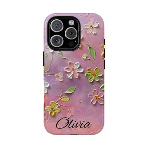 Personalized Retro Floral Oil Painting Phone Case: Artistic iPhone, Samsung, Pixel