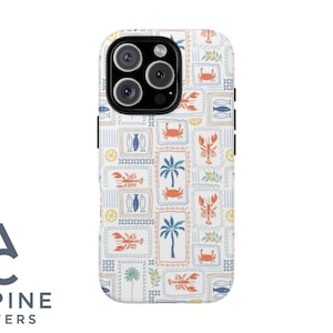 Amalfi Coast Pink Lobster iPhone Case: Preppy Italian Summer