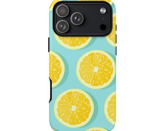 Funda para teléfono Lemon Blue para iPhone 17 16 15 14 Pro Max Samsung Galaxy Google Pixel Verano Cítrico Costero