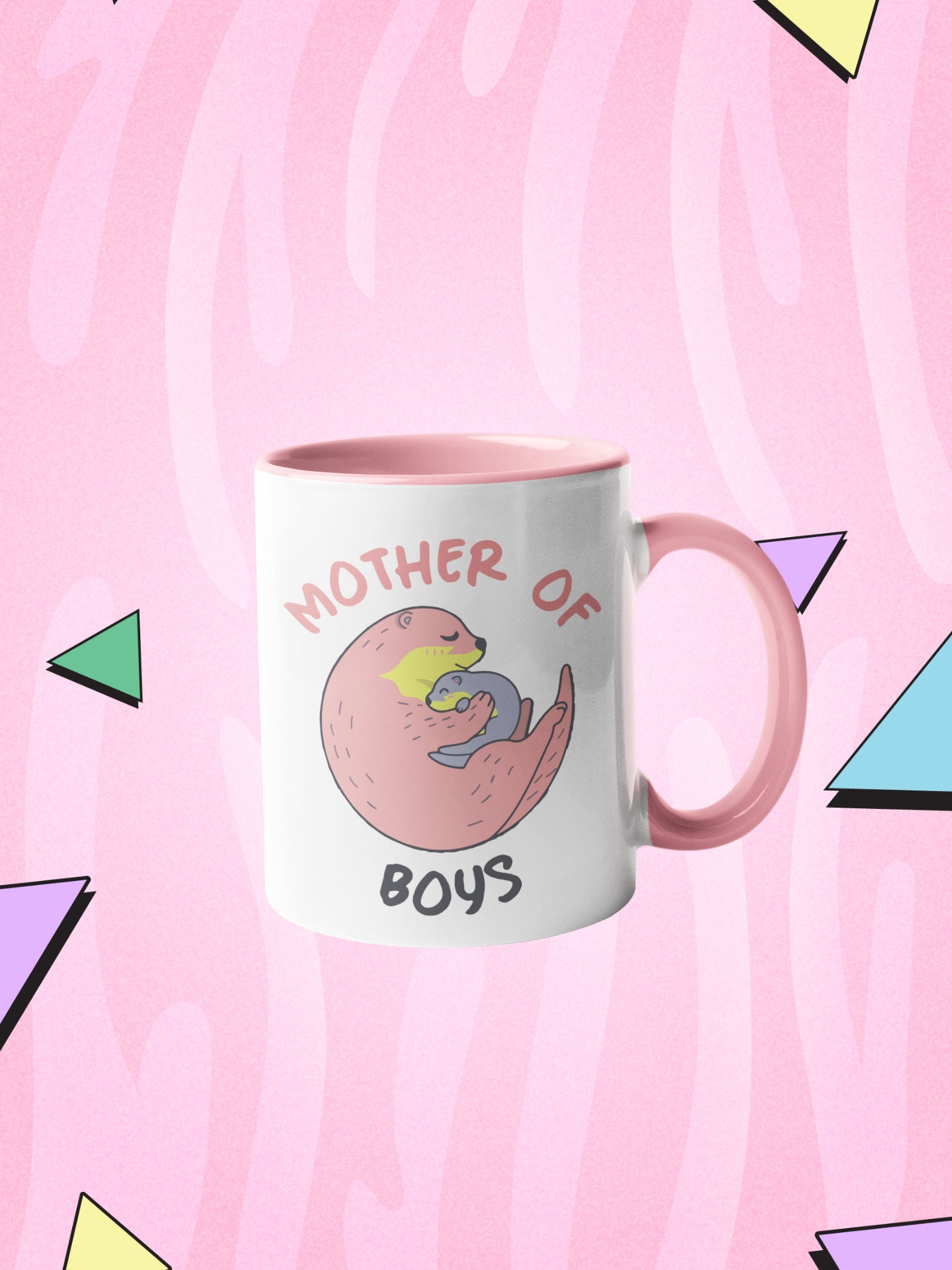 Adorable mug cadeau mère de garçons - Mugs colorés, 11 oz