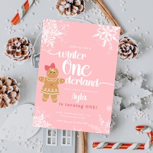 winter onederland invitation, winter onederland invitation girl
