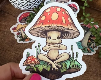 Mushroom Sticker Pack | Laptop, Kindle, Journal Stickers, Enchanted Mushrooms | Last Minute Sticker Gift