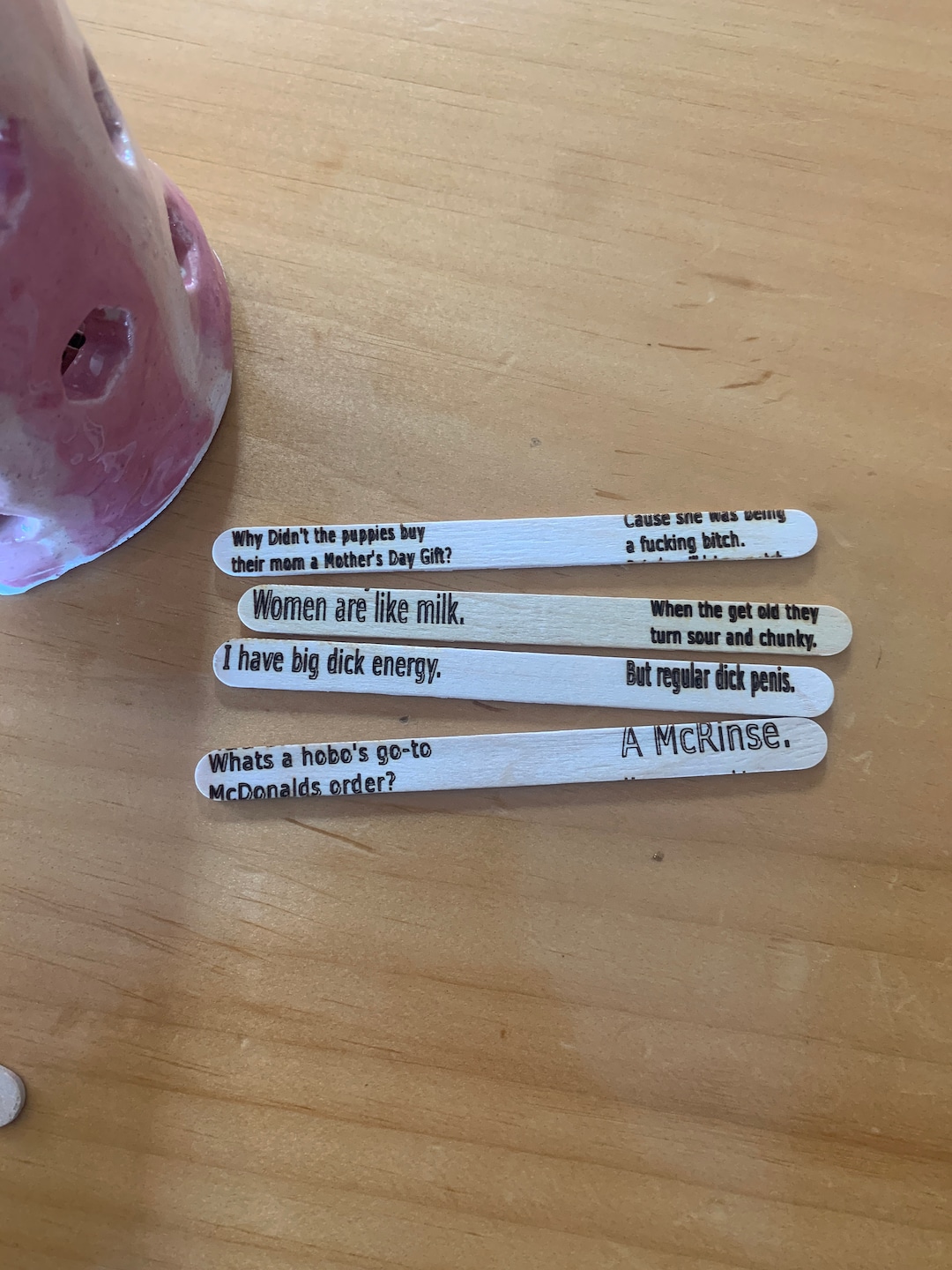 Popsicle Sticks With Jokes on Them 16 Etsy