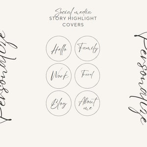 20 Minimal Instagram Highlight Covers, Neutral Story Instagram Highlight Template, Instagram Bundle, Minimalist IG Story Icons, Highlights