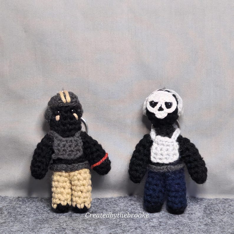 Crocheted Masked COD Keychains - Etsy