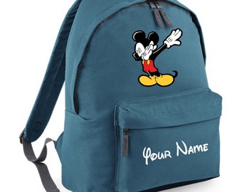 Sac Mickey Mouse personnalisé Sacs à dos Mickey Mouse tamponnant votre nom Sac d'école Sac pour enfants Sac universitaire Cadeau unisexe