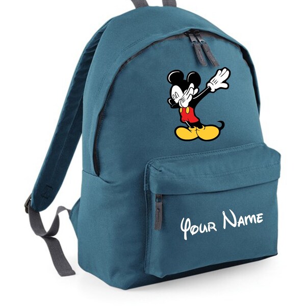 Personalised Mickey Mouse Bag Backpacks Mickey Mouse Dabbing Your Name School Bag Children Bag College Bag Unisex Gift